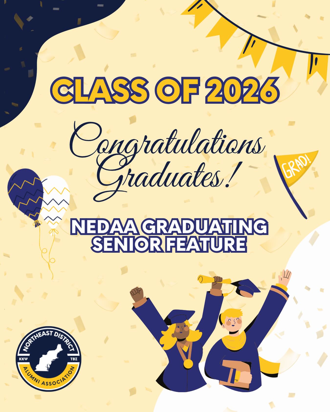 NEDAA would like to extend congratulations to all of the graduating seniors in the Class of 2026! Your academic achievements, service to your band programs, and many sacrifices have all led to this moment. 🎓🎉📚

But the celebration isn’t over yet. Fill out the form in our bio to be featured in our Graduating Senior Shout-Outs!

Tag your favorite graduating Brother or Sister in the comments! 

#Classof2026